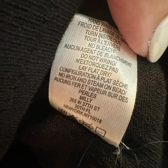 Vintage An Original Milly Of New York Cardigan Sweater Gold Embellishment Size M - Picture 13 of 15